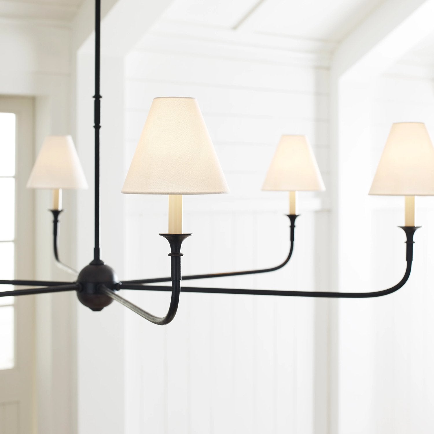 modern-piaf-brass-chandelier-with-white-fabric-shades-for-elegant-home-interior-lighting
