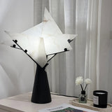 Modern Alabaster Accent Table Lamp Sculptural Natural Stone LED Desk Light