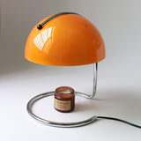 Modern Minimalist Chrome Table Lamp with Glass Shade for Reading and Candle Warming