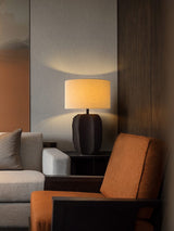 handcrafted-black-geometric-ceramic-table-lamp-with-white-fabric-shade-for-modern-living-room
