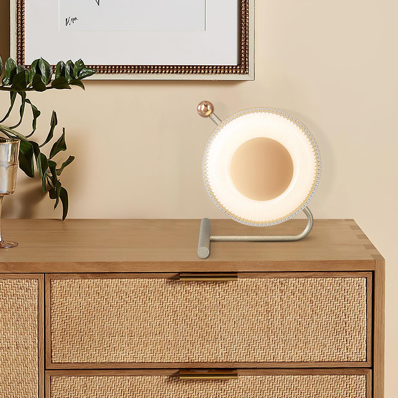 Modern Portable LED Table Lamp with Rechargeable Battery and Adjustable Task Lighting