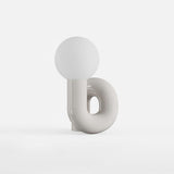 Modern Resin N Shape Table Lamp with Glass Globe for Creative Bedside and Office Lighting
