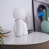 Modern Resin N Shape Table Lamp with Glass Globe for Creative Bedside and Office Lighting