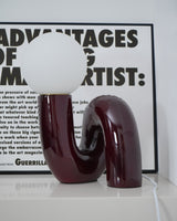 Modern Resin N Shape Table Lamp with Glass Globe for Creative Bedside and Office Lighting