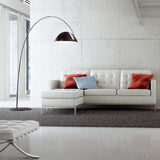 Modern Scandinavian Verse Arc Floor Lamp with Adjustable Swivel Shade for Living Room