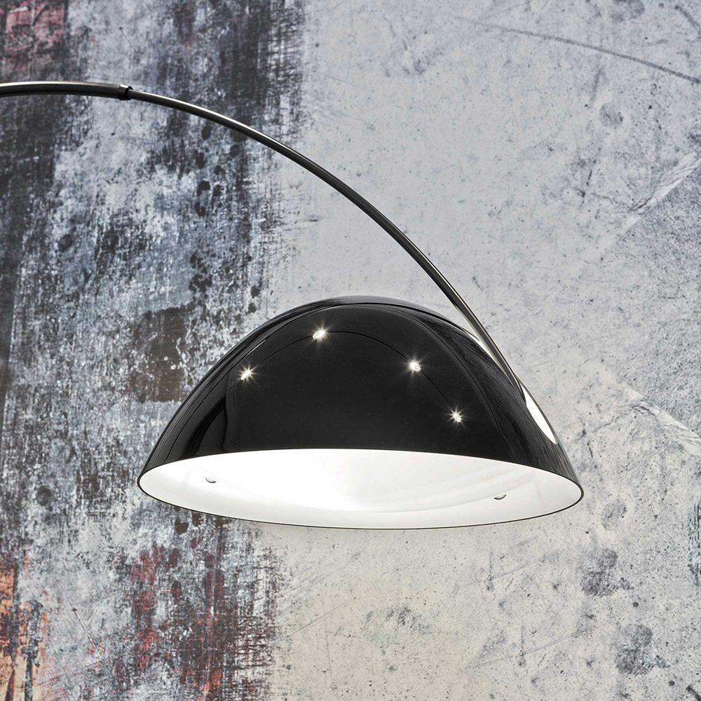 Modern Scandinavian Verse Arc Floor Lamp with Adjustable Swivel Shade for Living Room