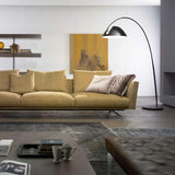 Modern Scandinavian Verse Arc Floor Lamp with Adjustable Swivel Shade for Living Room