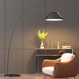 Modern Scandinavian Verse Arc Floor Lamp with Adjustable Swivel Shade for Living Room