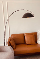Modern Scandinavian Verse Arc Floor Lamp with Adjustable Swivel Shade for Living Room