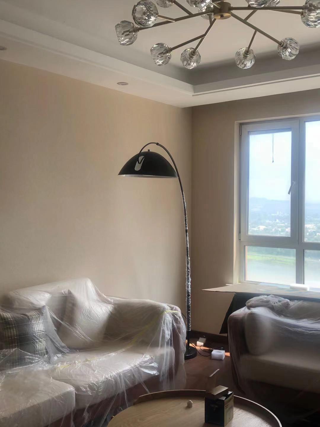 Modern Scandinavian Verse Arc Floor Lamp with Adjustable Swivel Shade for Living Room