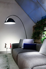 Modern Scandinavian Verse Arc Floor Lamp with Adjustable Swivel Shade for Living Room