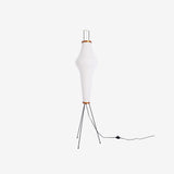 Japanese Rice Paper Floor Lamp Sculptural Mulberry Paper Standing Lantern Lighting