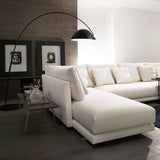 Modern Scandinavian Verse Arc Floor Lamp with Adjustable Swivel Shade for Living Room