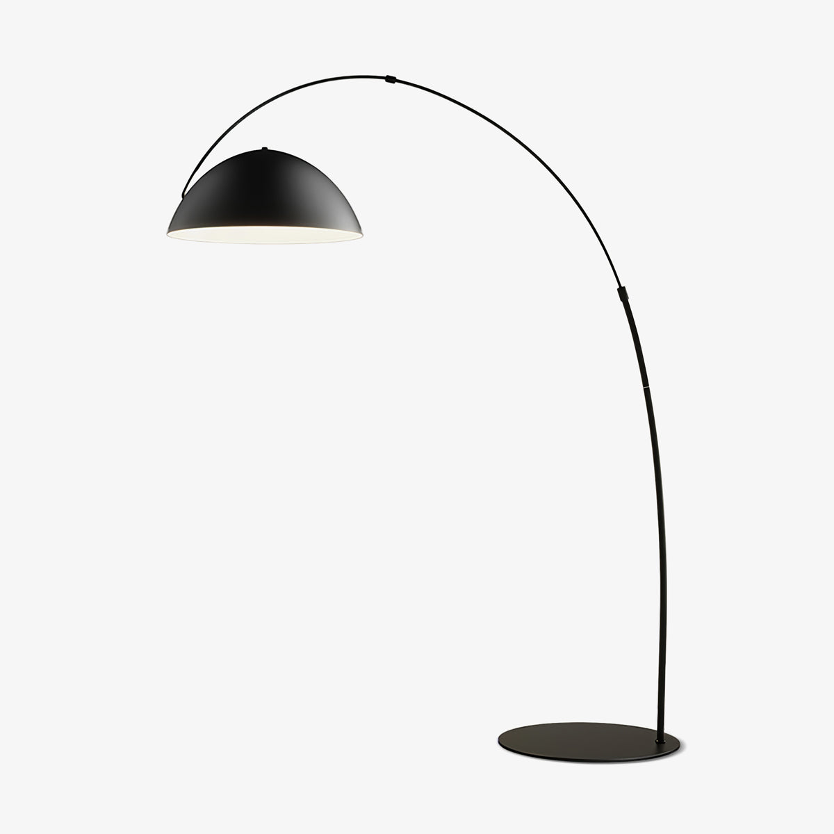 Modern Scandinavian Verse Arc Floor Lamp with Adjustable Swivel Shade for Living Room