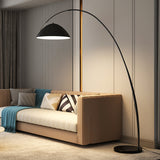 Modern Scandinavian Verse Arc Floor Lamp with Adjustable Swivel Shade for Living Room