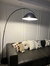 Modern Scandinavian Verse Arc Floor Lamp with Adjustable Swivel Shade for Living Room