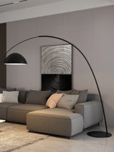 Modern Scandinavian Verse Arc Floor Lamp with Adjustable Swivel Shade for Living Room