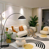 Modern Scandinavian Verse Arc Floor Lamp with Adjustable Swivel Shade for Living Room