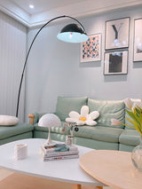 Modern Scandinavian Verse Arc Floor Lamp with Adjustable Swivel Shade for Living Room