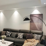 Modern Scandinavian Verse Arc Floor Lamp with Adjustable Swivel Shade for Living Room