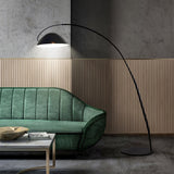 Modern Scandinavian Verse Arc Floor Lamp with Adjustable Swivel Shade for Living Room