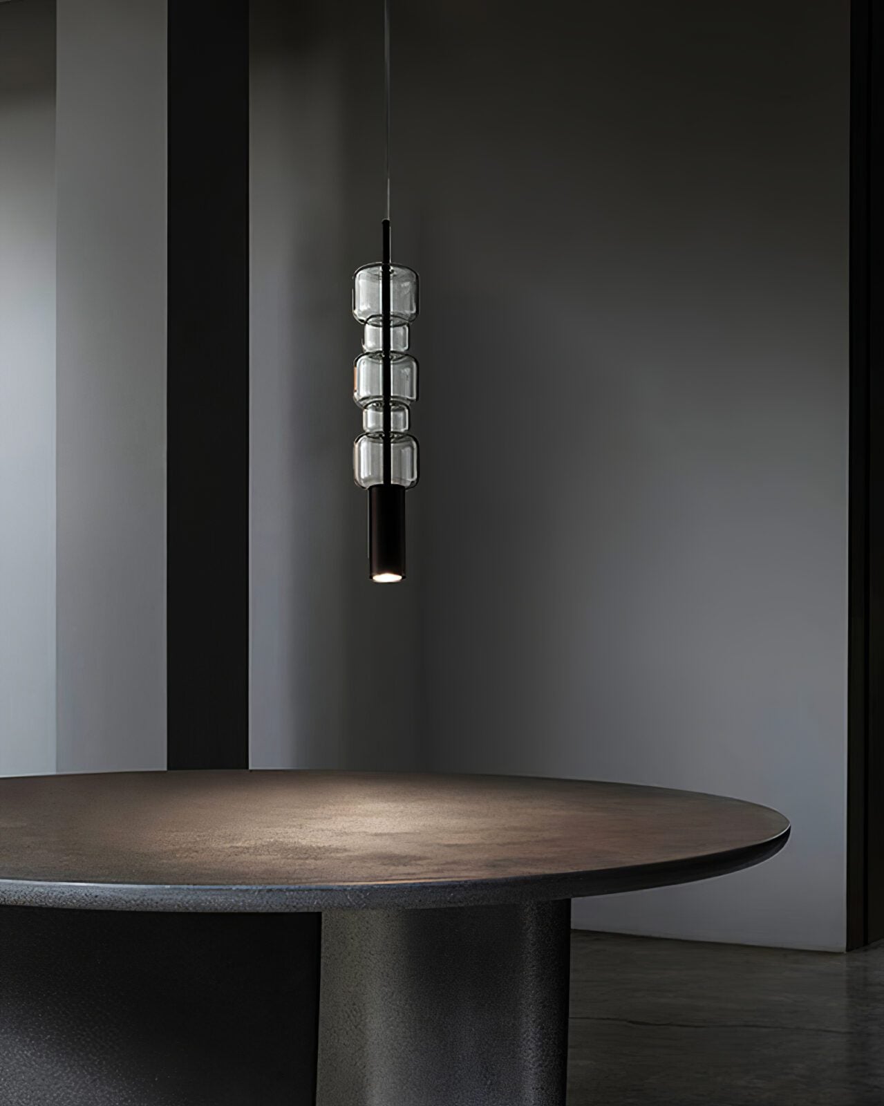 modern-polyrhythm-pendant-light-with-aluminum-and-hand-blown-glass-shade