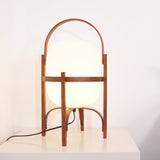 Modern Portable Glass Lantern Table Lamp with Wood Handle and Glass Shade for Ambient Lighting