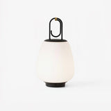 Portable Rechargeable LED Lantern Table Lamp Glass Shade Nordic Style Bedside Light