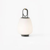 Portable Rechargeable LED Lantern Table Lamp Glass Shade Nordic Style Bedside Light