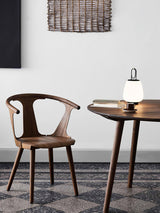 Portable Rechargeable LED Lantern Table Lamp Glass Shade Nordic Style Bedside Light