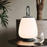 Portable Rechargeable LED Lantern Table Lamp Glass Shade Nordic Style Bedside Light