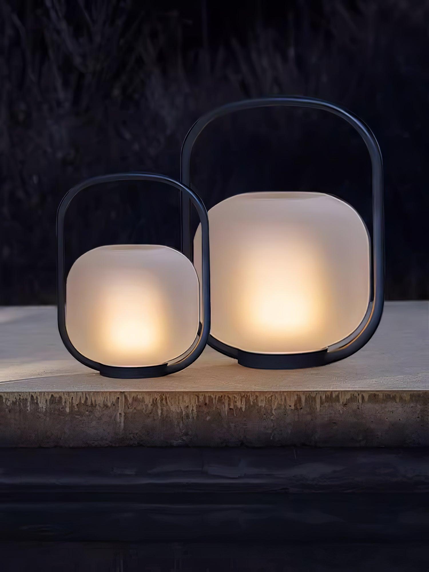 Modern Rechargeable Portable Outdoor Lantern Table Lamp for Garden and Patio