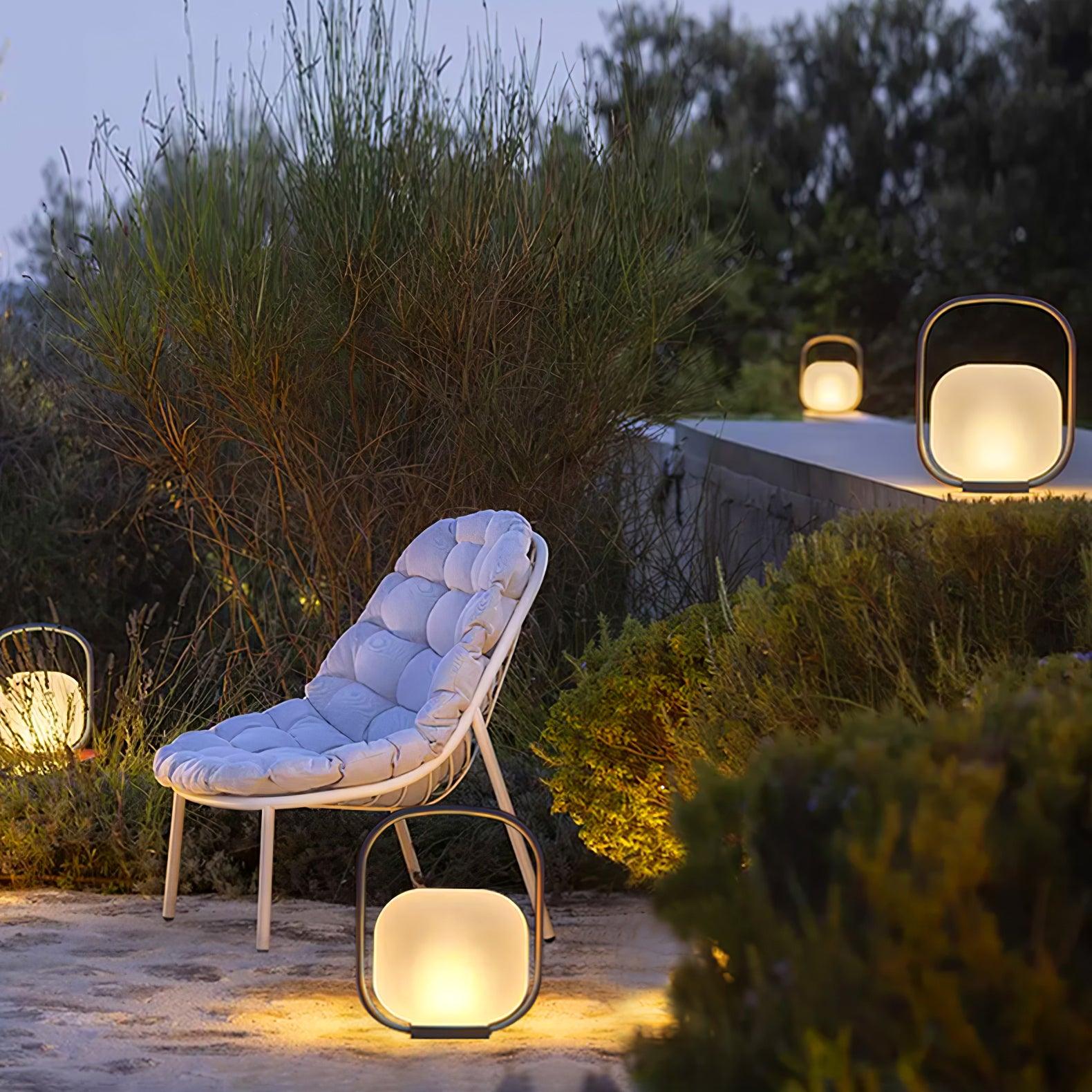 Modern Rechargeable Portable Outdoor Lantern Table Lamp for Garden and Patio