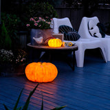 Rechargeable Portable Pumpkin Table Lamp LED Battery Operated Resin Desk Light
