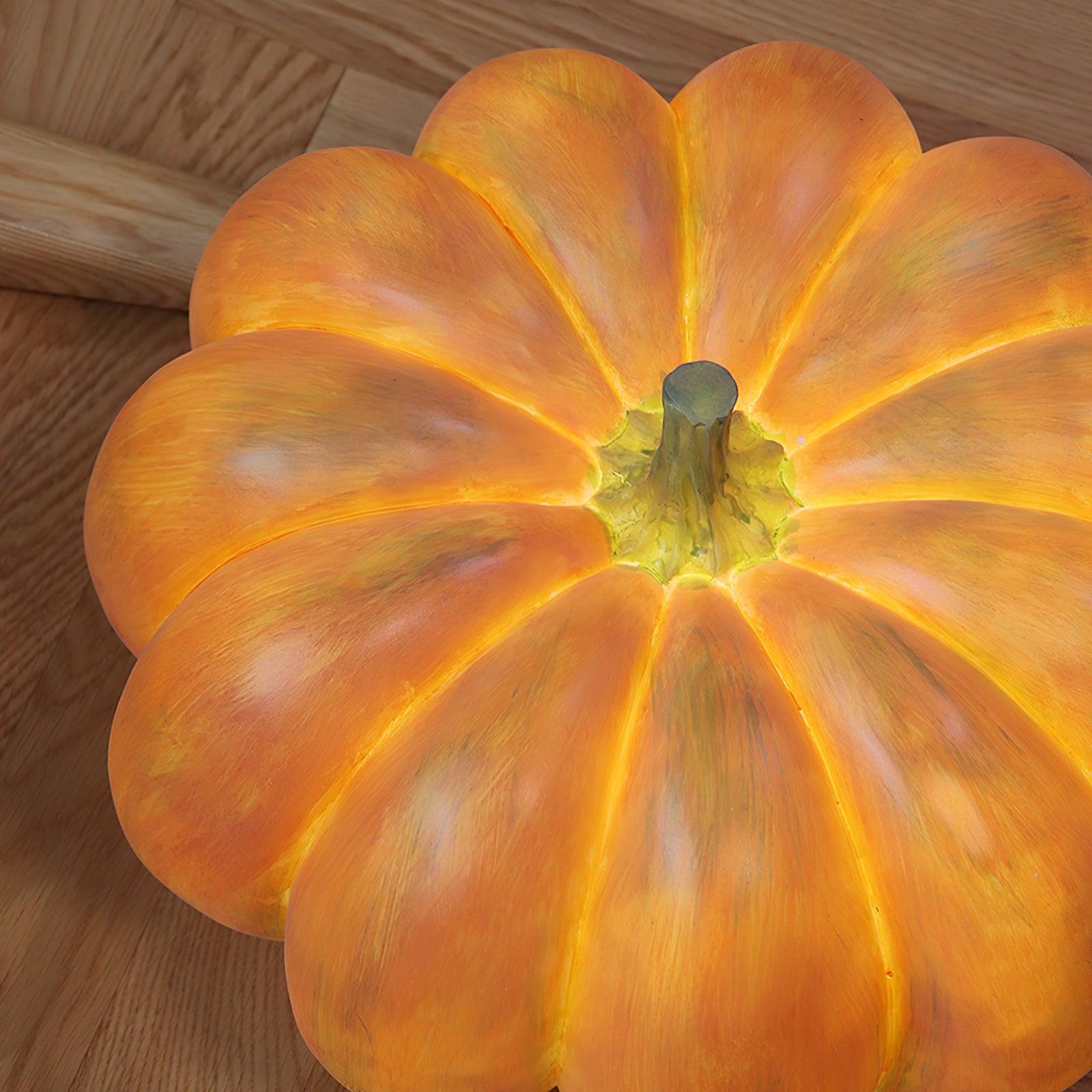 Rechargeable Portable Pumpkin Table Lamp LED Battery Operated Resin Desk Light