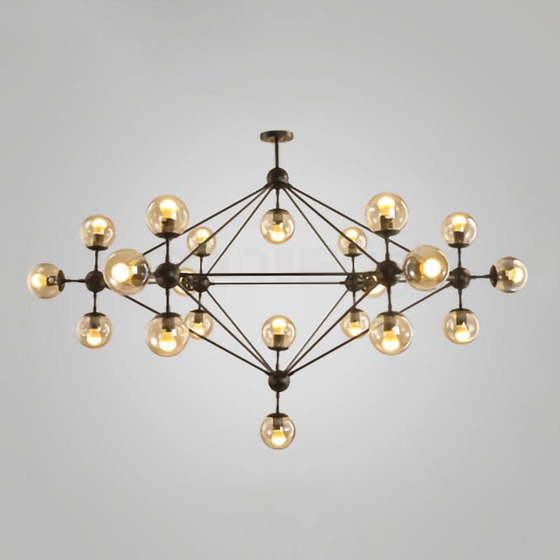 modern-black-geometric-chandelier-with-cognac-glass-globes-for-mid-century-living-spaces