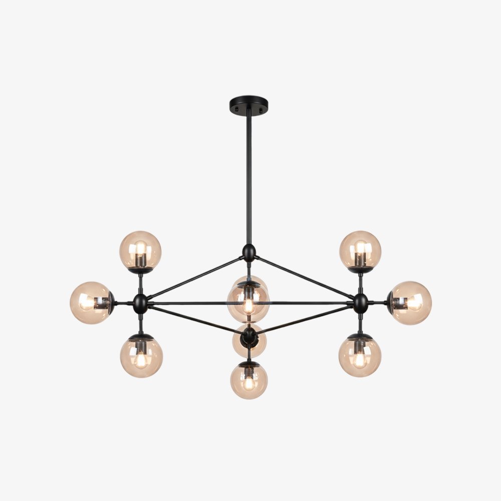 modern-black-geometric-chandelier-with-cognac-glass-globes-for-mid-century-living-spaces