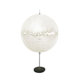 Modern Artistic Fiberglass Table Lamp Textured Hand Painted Nightstand Light for Bedroom