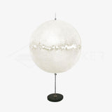 Modern Artistic Fiberglass Table Lamp Textured Hand Painted Nightstand Light for Bedroom