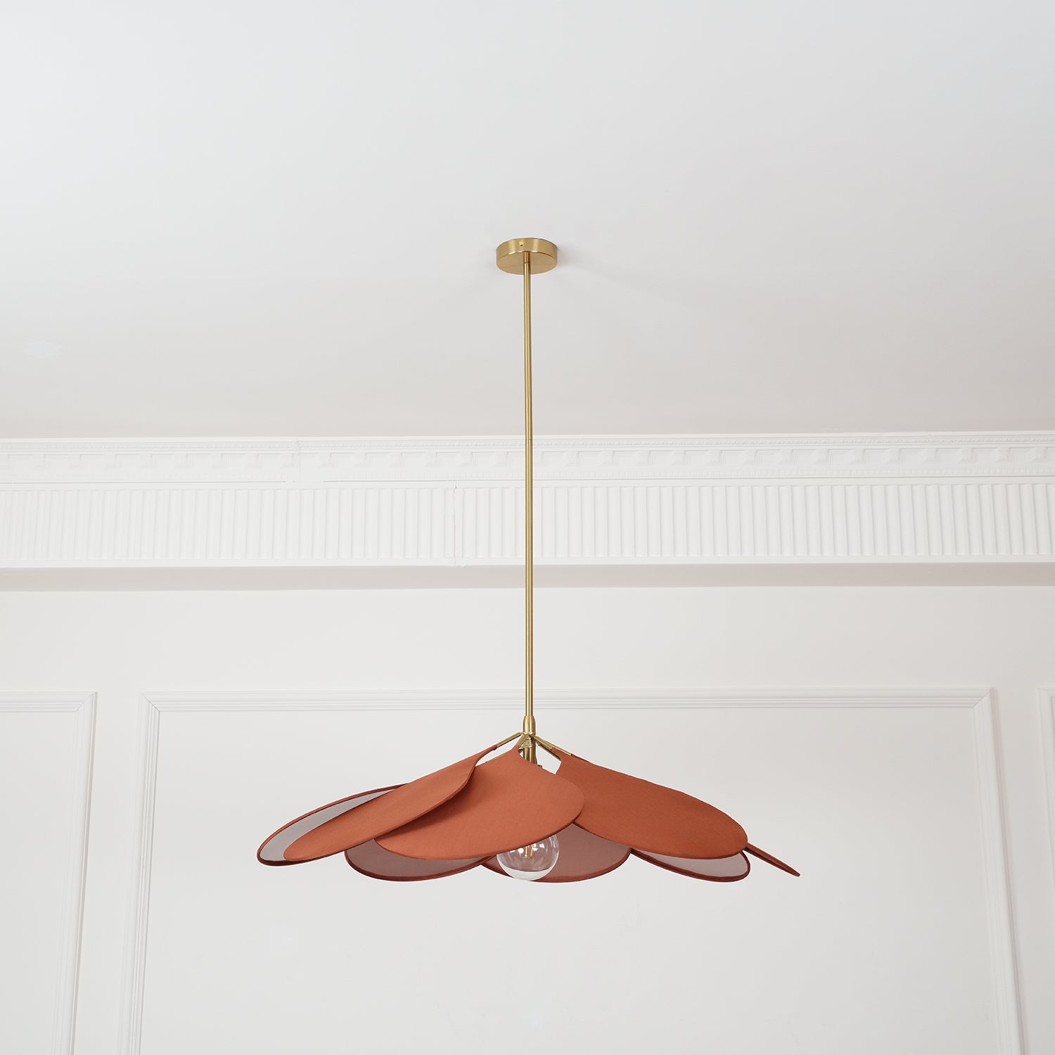 Modern Fabric Floral Petal Pendant Light for Elegant Living Room and Bedroom Lighting