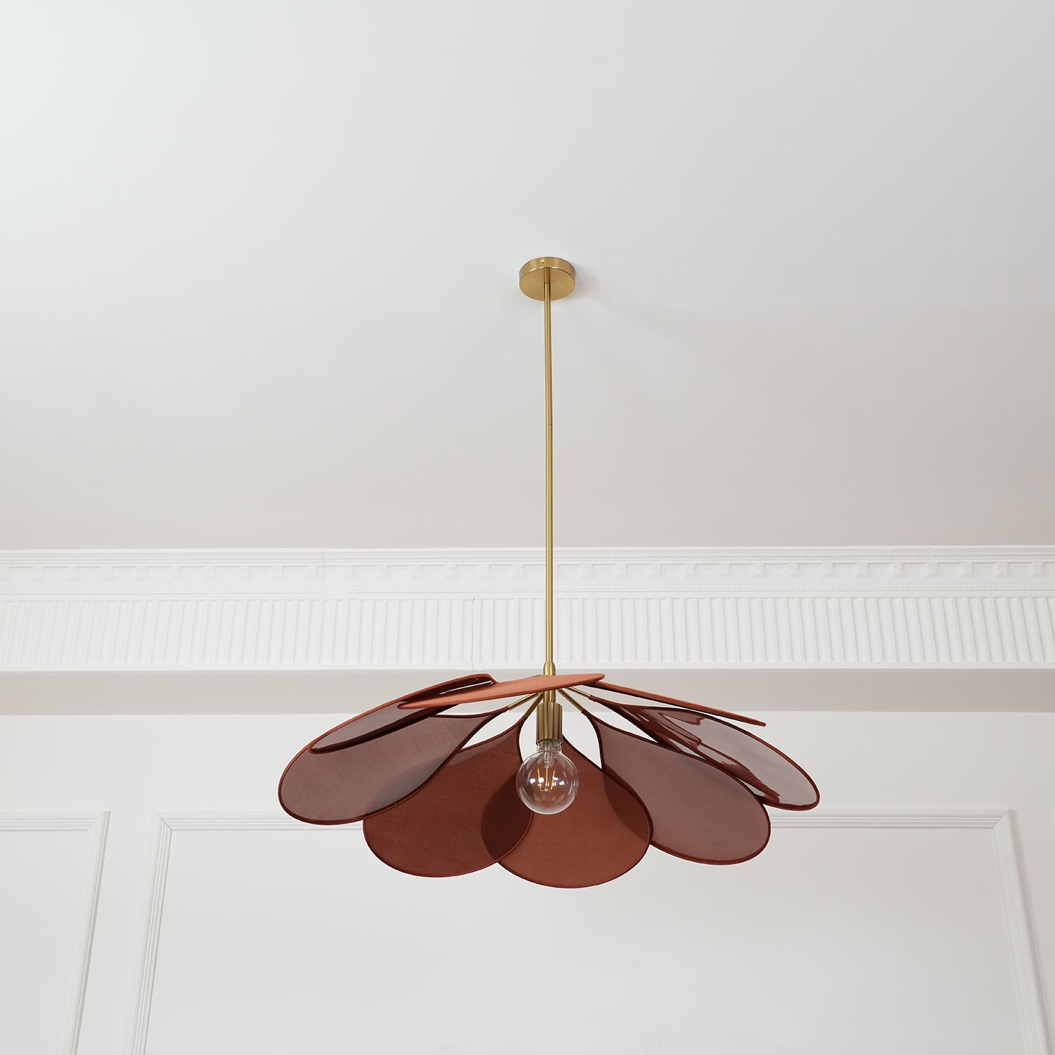 Modern Fabric Floral Petal Pendant Light for Elegant Living Room and Bedroom Lighting