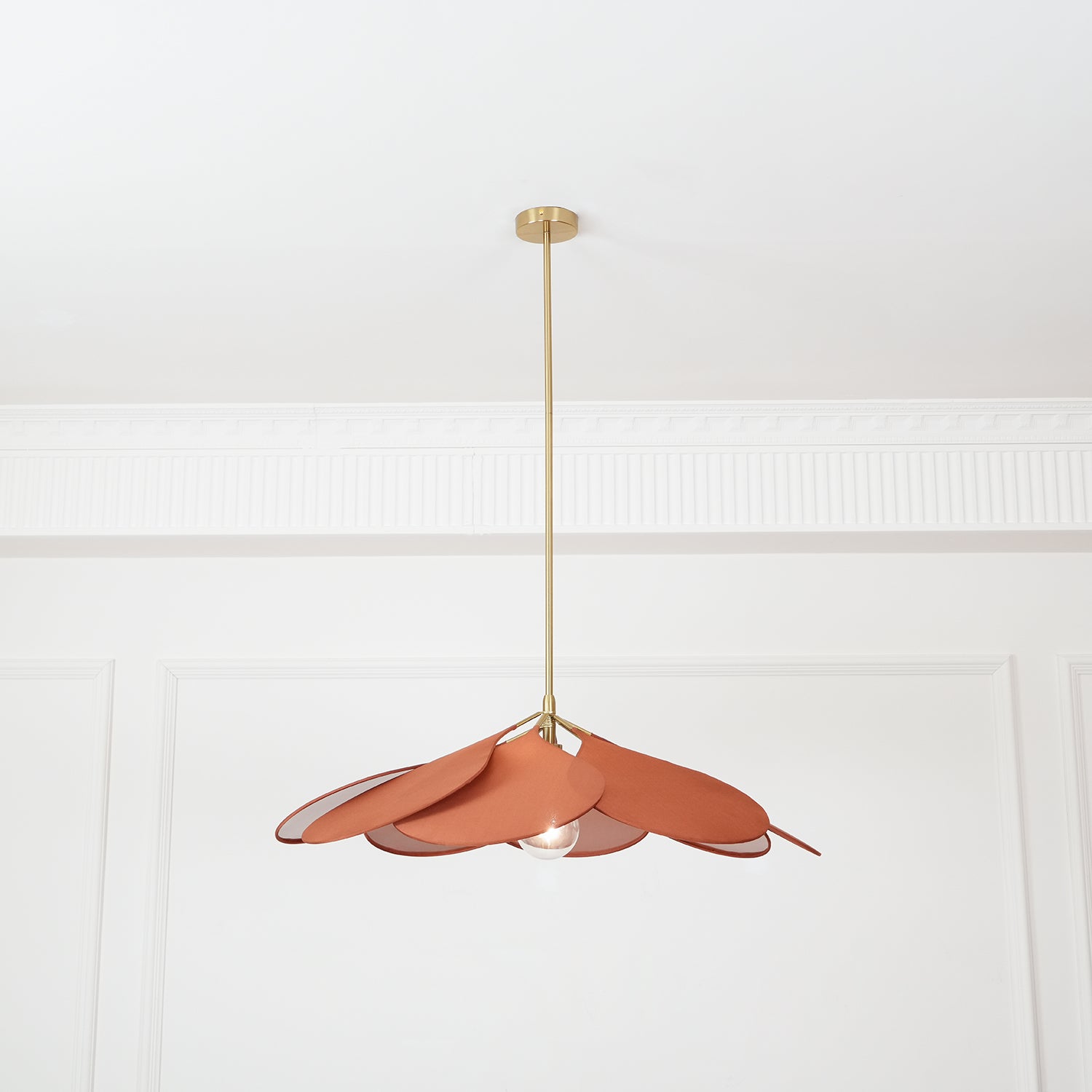 Modern Fabric Floral Petal Pendant Light for Elegant Living Room and Bedroom Lighting