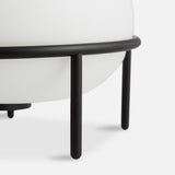 Modern Opal Glass Pump Table Lamp with Steel Frame for Office and Home Decor