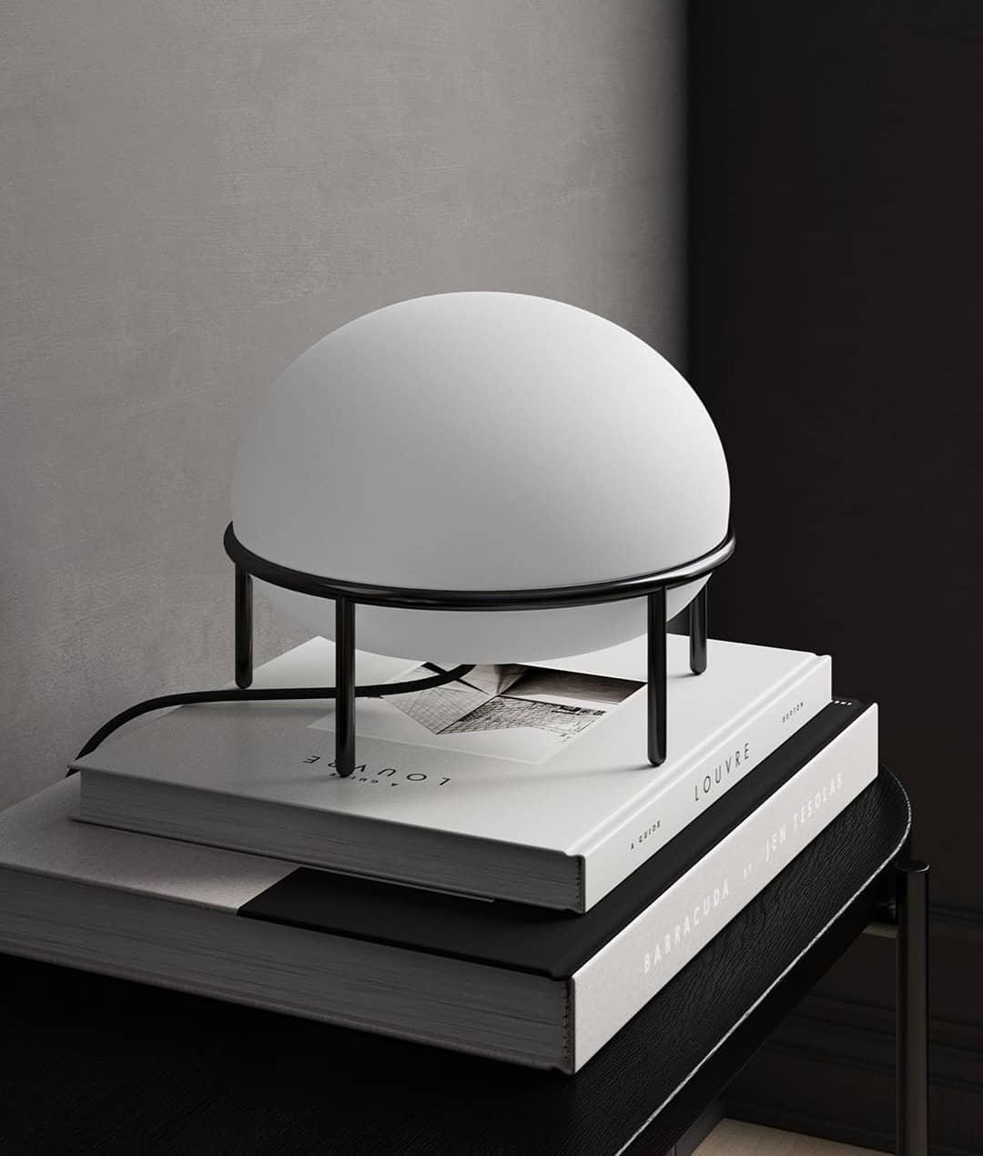 Modern Opal Glass Pump Table Lamp with Steel Frame for Office and Home Decor