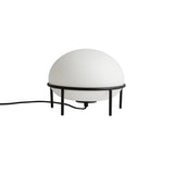Modern Opal Glass Pump Table Lamp with Steel Frame for Office and Home Decor