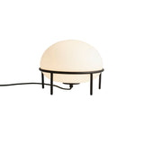 Modern Opal Glass Pump Table Lamp with Steel Frame for Office and Home Decor