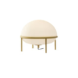 Modern Opal Glass Pump Table Lamp with Steel Frame for Office and Home Decor