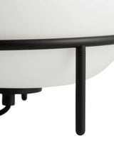 Modern Opal Glass Pump Table Lamp with Steel Frame for Office and Home Decor