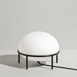 Modern Opal Glass Pump Table Lamp with Steel Frame for Office and Home Decor