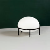 Modern Opal Glass Pump Table Lamp with Steel Frame for Office and Home Decor